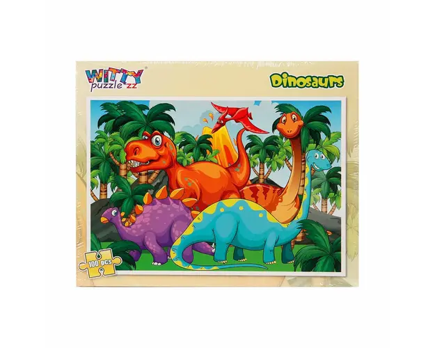 Puzzle Witty Puzzlezz, Dinozauri, 100 piese