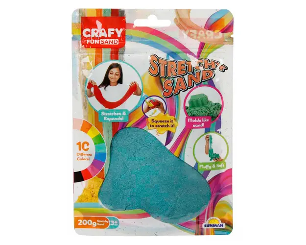 Nisip Kinetic, Crafy, 200 g, Turcoaz