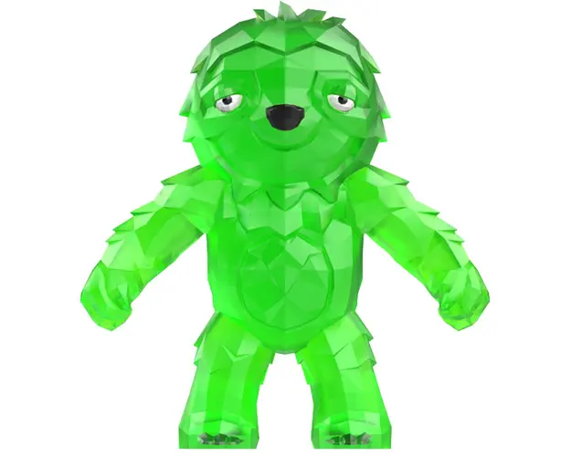 Figurina Rascals, Crystal, Monstrulet care se intinde, Verde