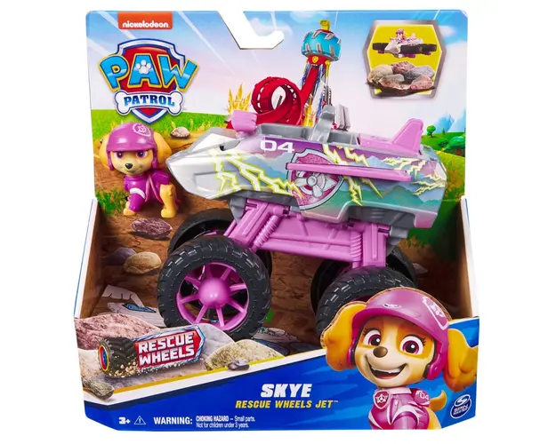 Masinuta cu figurina, Paw Patrol, Rescue Wheels Jet, Skye, 20145824