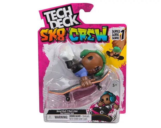 Set mini skateboard cu figurina, Tech Deck, SK8 Crew, 20149434