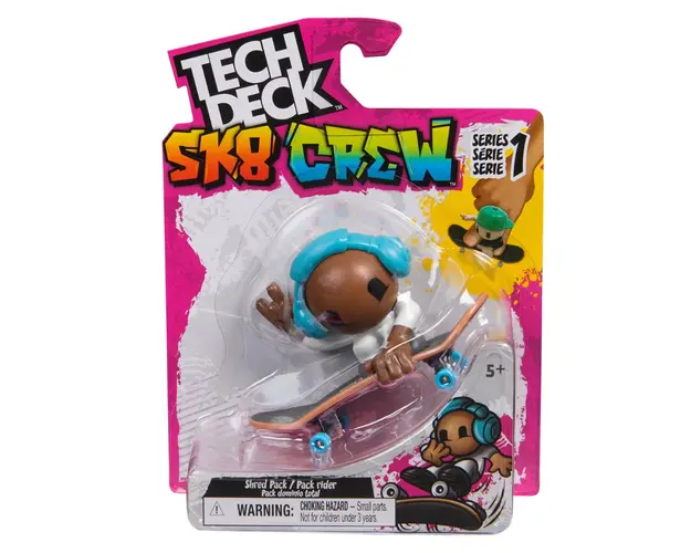 Set mini skateboard cu figurina, Tech Deck, SK8 Crew, 20149435