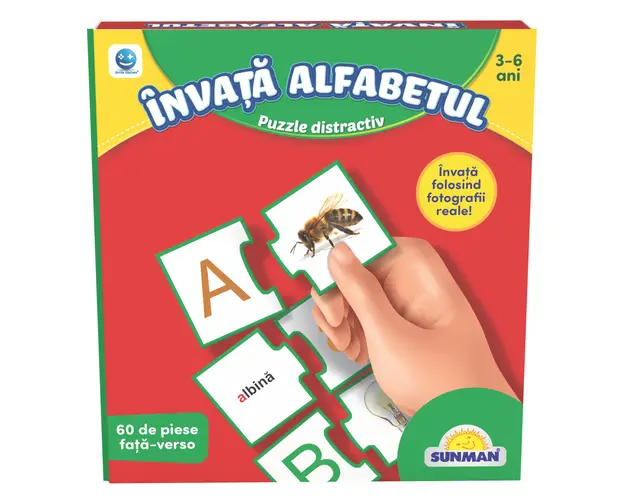 Puzzle Smile Games, Sa invatam alfabetul, 60 piese