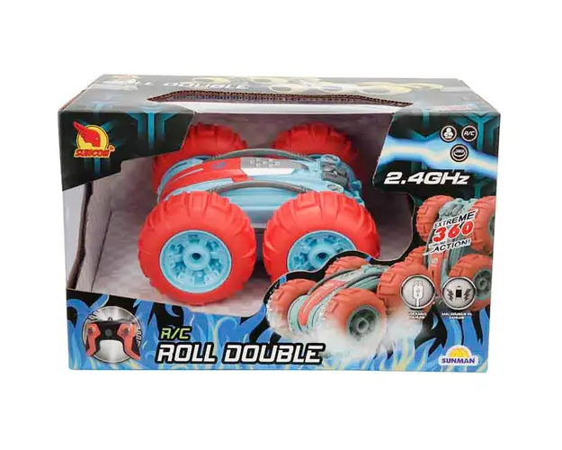 Masina cu telecomanda, Suncon, Roll Double, Rosu, 16 cm
