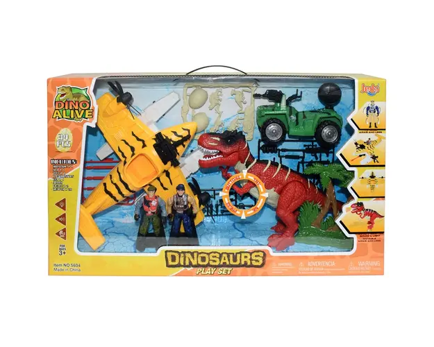 Set cu 2 vehicule si figurine, Crazoo, Vanatorii de dinozauri