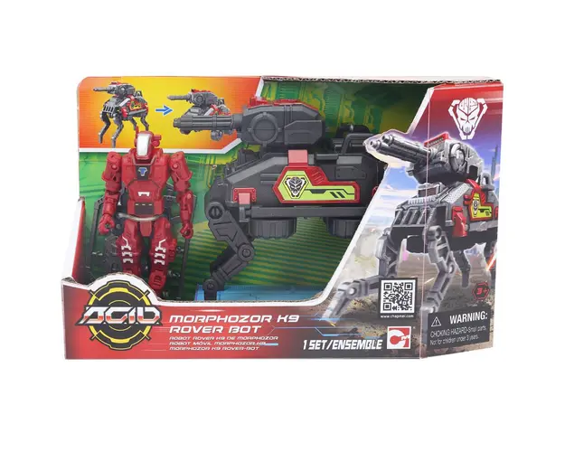 Set de joaca figurina cu vehicul de lupta, ACID, Morphozor K9 Rover Bot