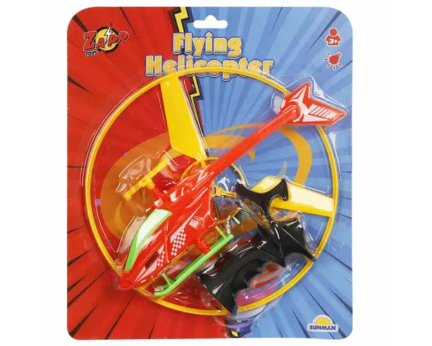 Elicopter cu lansator si lumini, Zapp Toys, Disc Galben