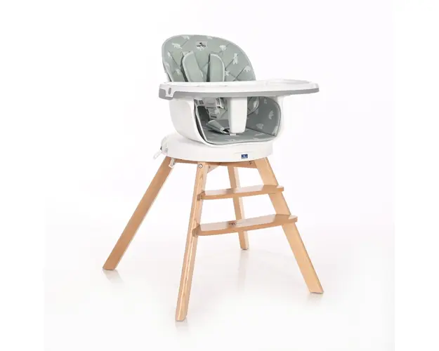 Scaun de masa Lorelli, cu sezut rotativ, Napoli, 3 in 1, Blue Surf Bears