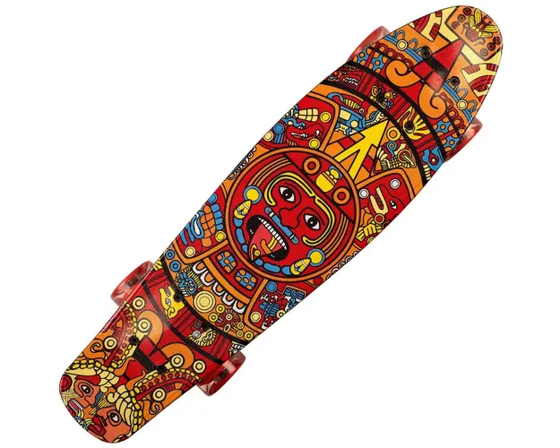 Penny board cu roti luminoase Action One, Azteca, 22 inch