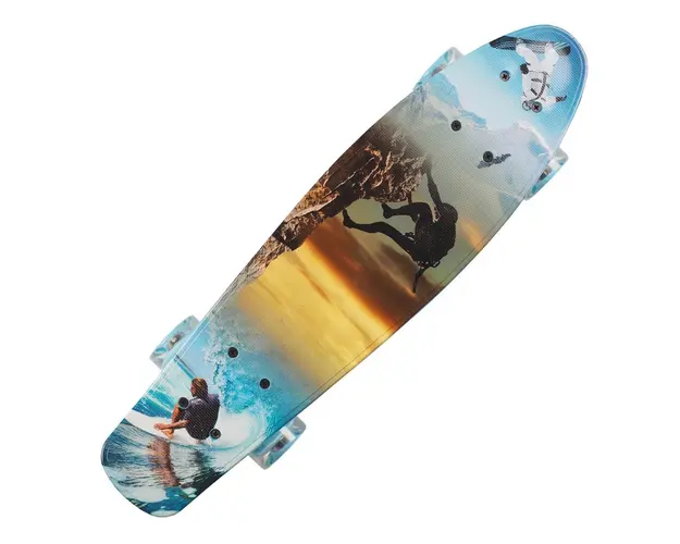 Penny Board cu roti luminoase Action One, 22 inch, 90 Kg, Summer