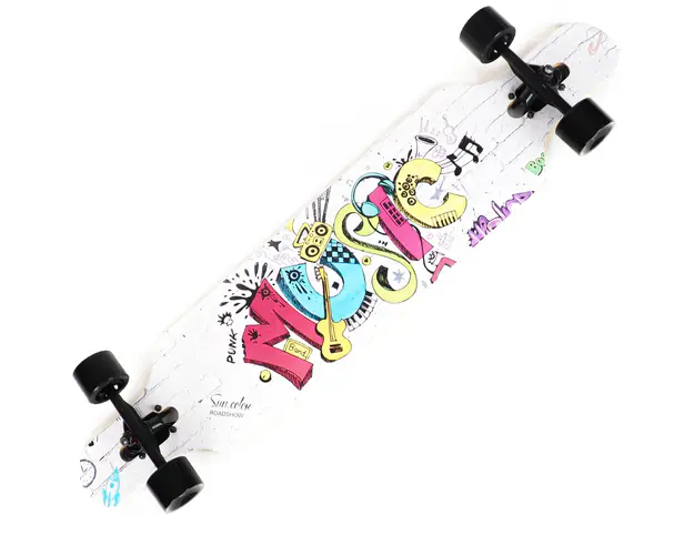 Longboard Action One, ABEC-7 PU, Aluminiu, 100 kg, 105.5 x 22 cm, Multicolor Music