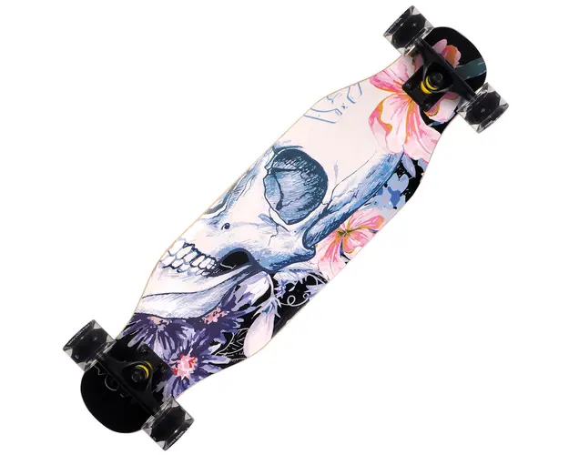 Longboard cu roti luminoase, Action One, 80 x 20 cm, Half Face