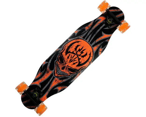 Longboard cu roti luminoase, Action One, 80 x 20 cm, Spider Death