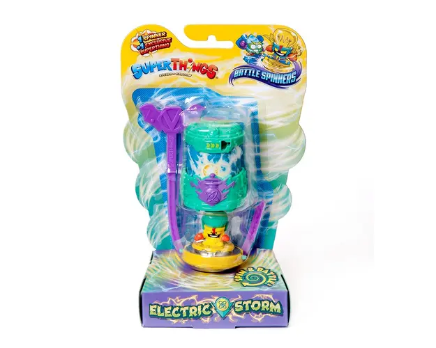 Figurina cu Battle Spinners, SuperTings, Electric Storm