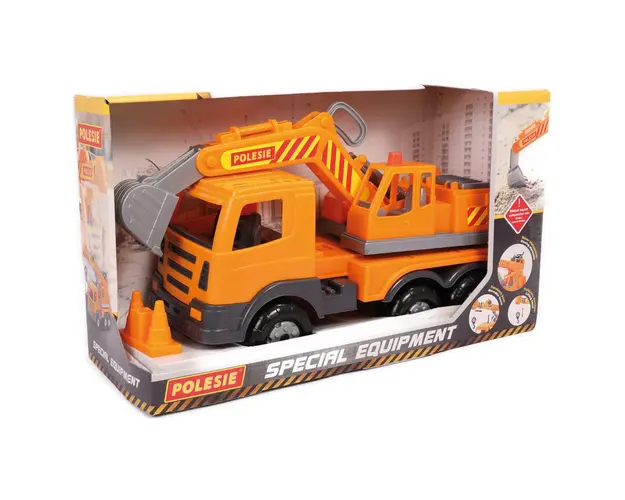 Camion cu excavator, Polesie, Prestige, 46 cm