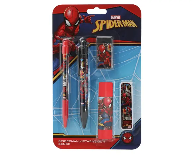Set instrumente de scris, Spiderman, 5 buc