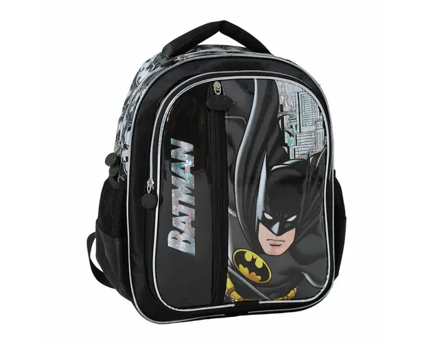 Ghiozdan cu 3 compartimente si pelerina, Obm, Batman