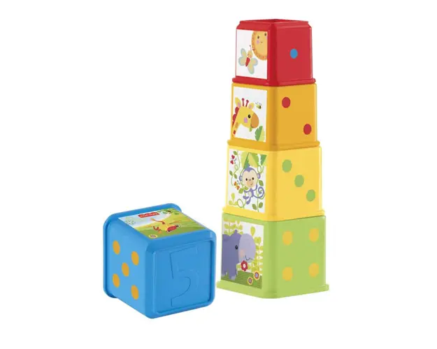 Set cuburi de stivuit, Fisher Price, Turn