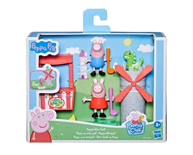 Set de joaca cu 2 figurine si accesorii, Peppa Pig, Mini Golf, F4392