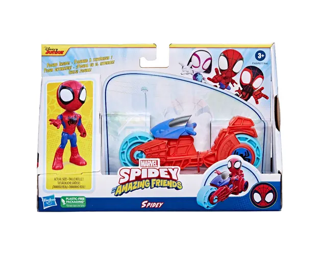 Set figurina cu motocicleta, Spidey, F7459