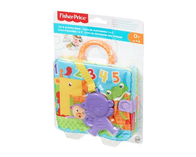Carte educativa moale cu activitati 5 in 1, Fisher Price, FGJ40