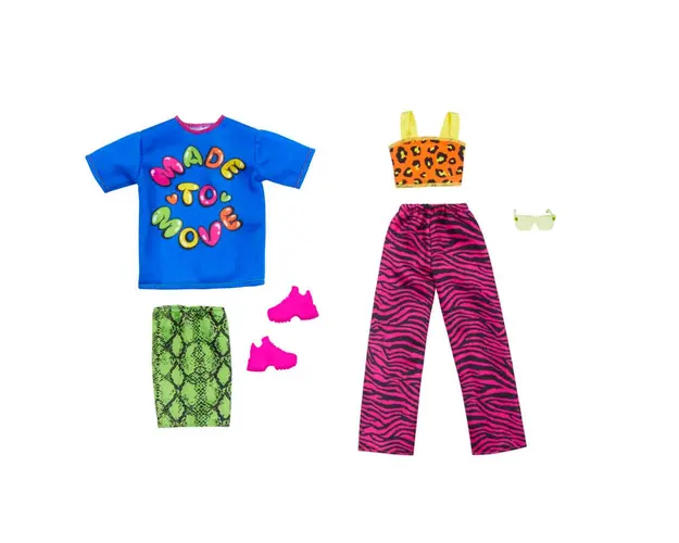 Set de haine si accesorii pentru papusi, Barbie, HJT36