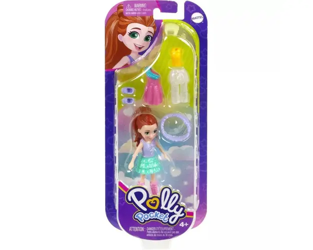 Mini papusa cu haine de schimb Polly Pocket, HKV82