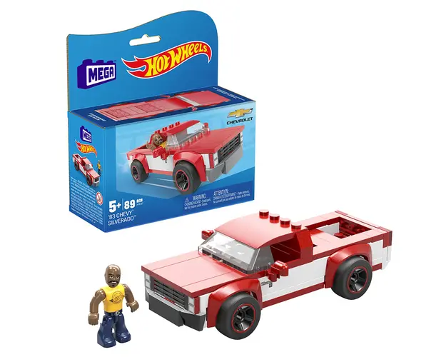 Masina de curse cu pilot, Hot Wheels, Mega, 83 Chevy Silverado, HHL97