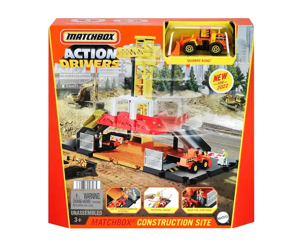 Set de joaca cu excavator, Matchbox, Santierul, HDL33