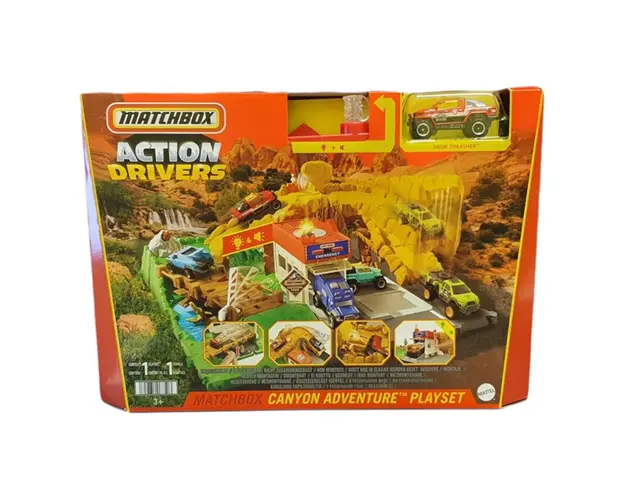 Set de joaca cu masinuta, Matchbox, Canionul, HHH32