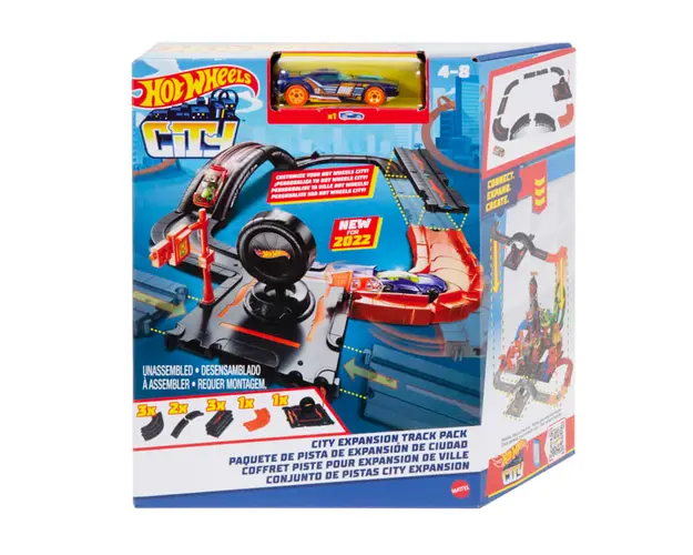 Set de joaca, masinuta cu circuit, Hot Wheels, City Expansion Track, HDN95