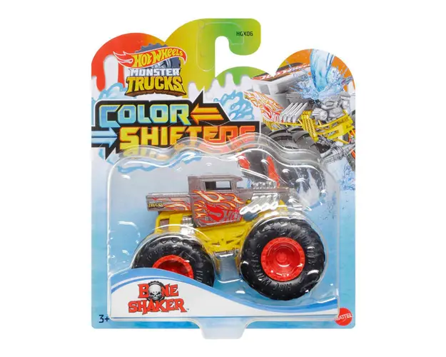 Masina de teren, Hot Wheels, Color Shifters, Bone Sharker, 1:64, HGX07