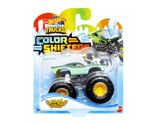 Masina de teren, Hot Wheels, Color Shifters, Rodger Dodger, 1:64, HGX11
