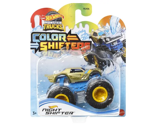 Masina de teren, Hot Wheels, Color Shifters, Night Shifter, 1:64, HNW06