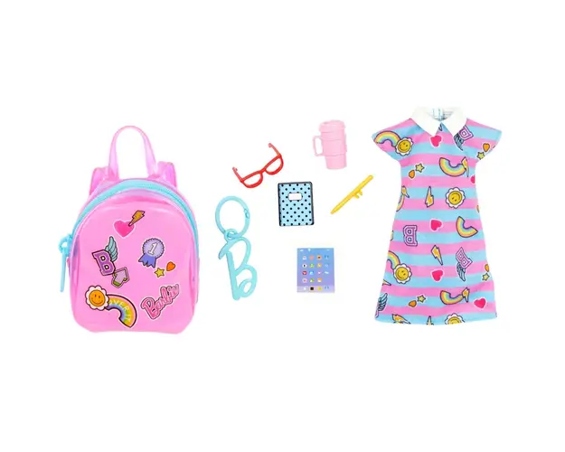 Set rucsac si rochie pentru Papusa, Barbie, HJT44