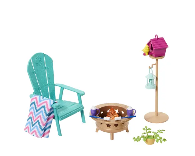 Set mobilier de gradina pentru papusi, Barbie, HJV33