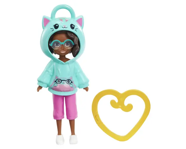 Papusa cu hanorac animalut, Polly Pocket, HKV99