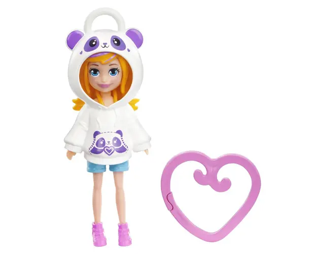 Papusa cu hanorac animalut, Polly Pocket, HKW00