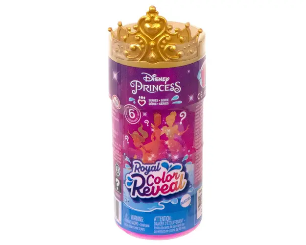 Papusa cu 6 surprize, Disney Princess Royal Color Reveal, HMB69