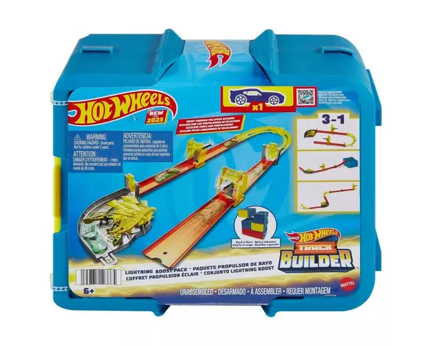 Set de joaca, Hot Wheels, Box Track Builder, Piste Lightning, HNN38