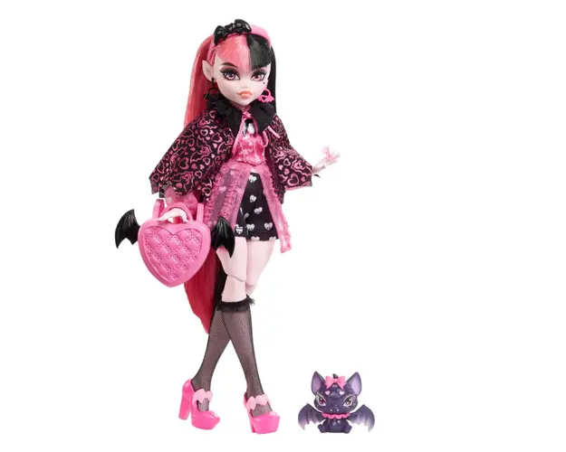 Papusa Monster High Draculaura cu animalut si accesorii, HHK51