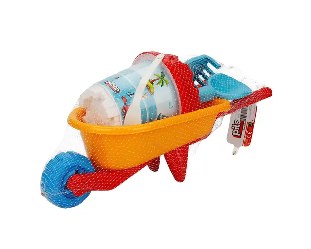 Set jucarii pentru nisip, roaba cu 5 accesorii, Pilsan