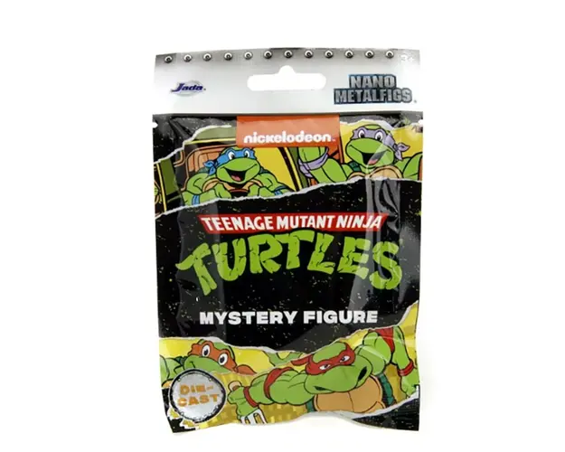Figurina metalica, surpriza, Jada, Nano Ninja Turtles, 4 cm