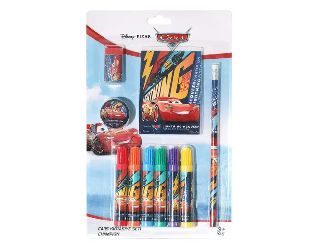 Set de colorat cu carioci, Cars, 10 buc