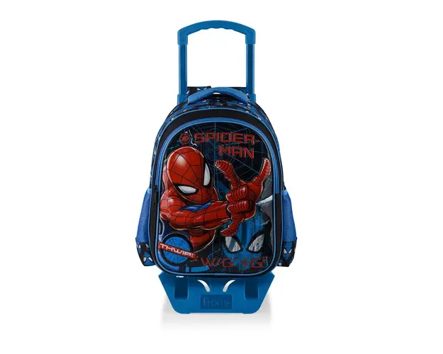 Ghiozdan tip troller cu 2 compartimente, Spiderman