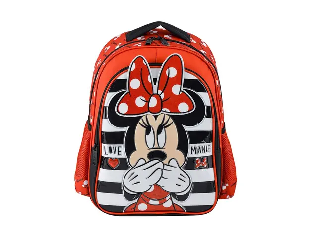 Ghiozdan cu 2 compartimente, Minnie Mouse, Love