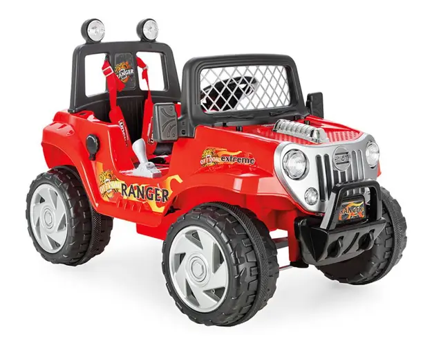 Masina de teren 4x4 cu telecomanda, 12 V, Pilsan, Ranger, Rosu