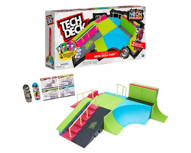 Set mini rampe, Tech Deck, Neon Mega Park X-Connect, 6063752