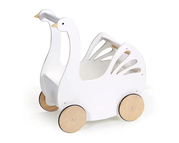 Carucior din lemn premium Lebada, Tender Leaf Toys