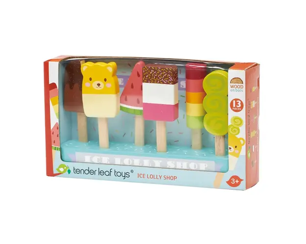 Set inghetate pe bat, din lemn, Tender Leaf Toys, Ice Lolly Shop